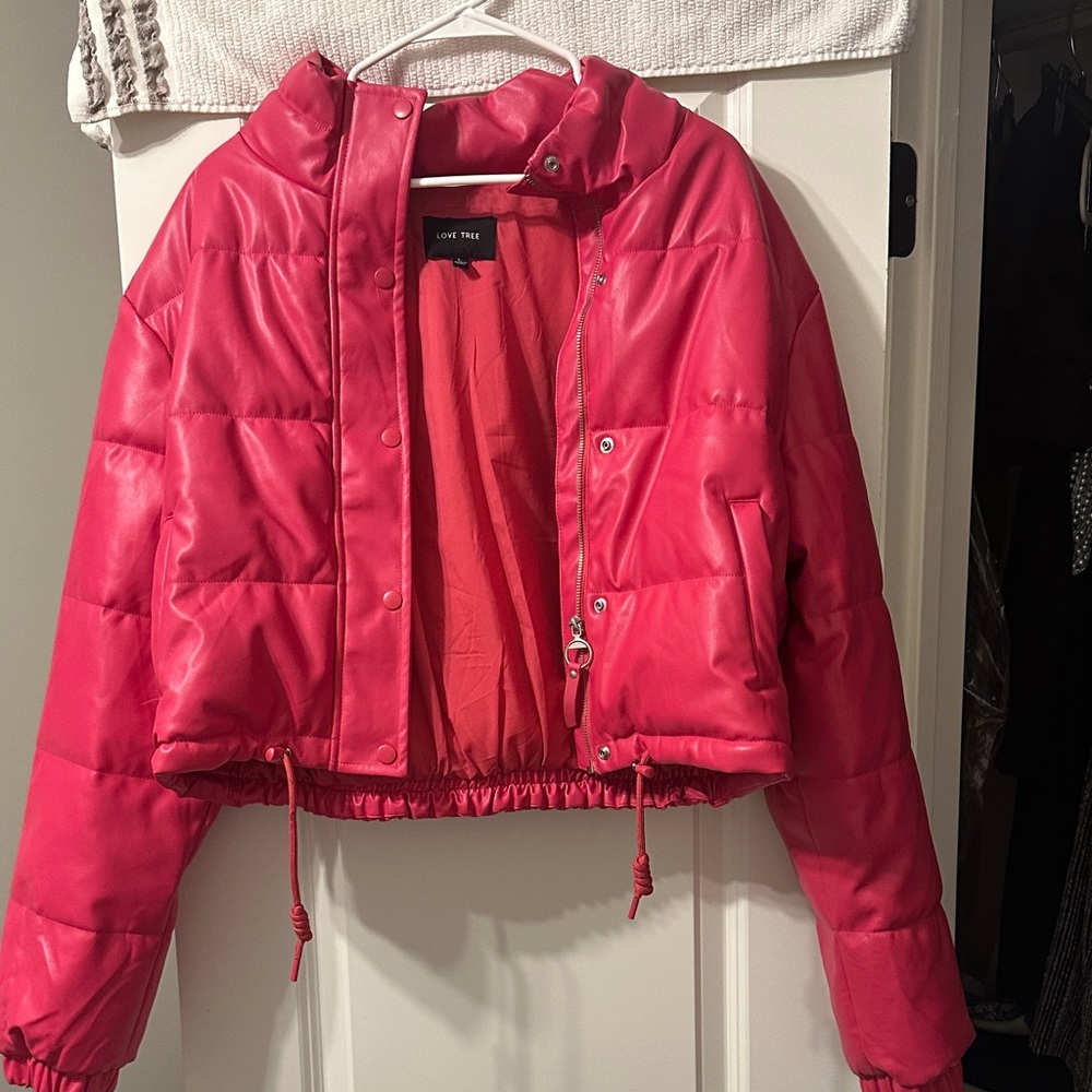 Love Tree Hot Pink Puffer Jacket